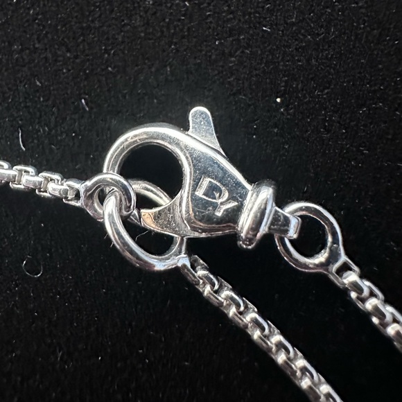 David Yurman Chatelaine Pendant Necklace with Blue Topaz and Diamonds New - Picture 6 of 7